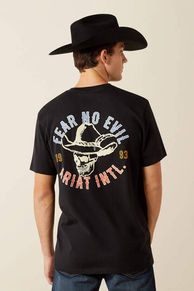 Ariat Stitched Skull T-Shirt for Men in Black