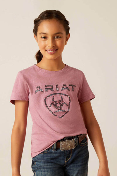 Ariat Youth Shield T-Shirt for Girls in Pink