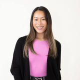 Shaker Stitch Cardigan for Women in Black