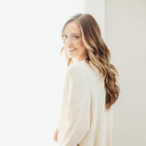 Shaker Stitch Cardigan for Women in Ivory