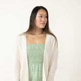 Shaker Stitch Cardigan for Women in Ivory
