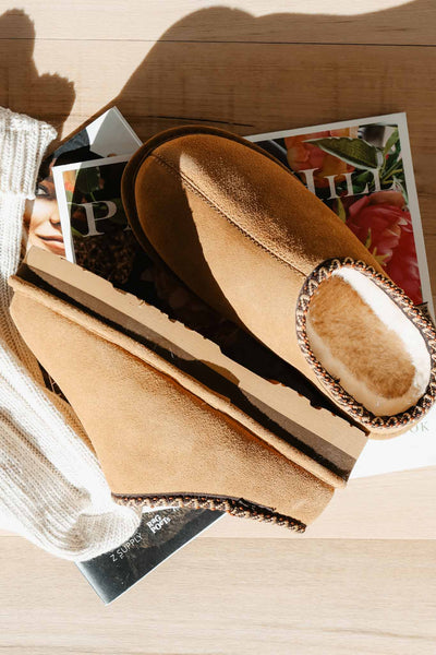 Bearpaw Martis Platform Slipper Clogs for Women in Brown