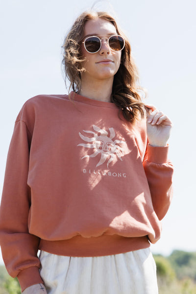 Billabong Bright Sun Kendal Sweatshirt for Women in Orange