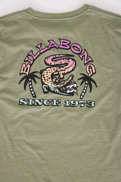 Billabong Youth Alligator Attack T-Shirt for Boys in Moss Heather