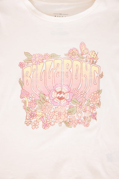 Billabong Youth Flower Power Graphic T-Shirt for Girls in Salt Crystal