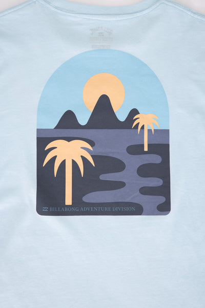 Billabong Youth Sun Down T-Shirt for Boys in Coastal Blue