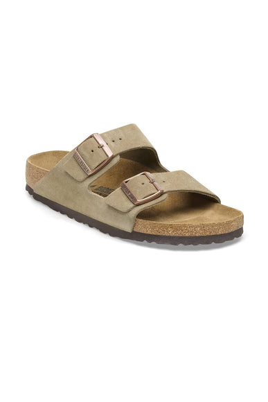 Birkenstock Arizona Suede Sandals in Taupe