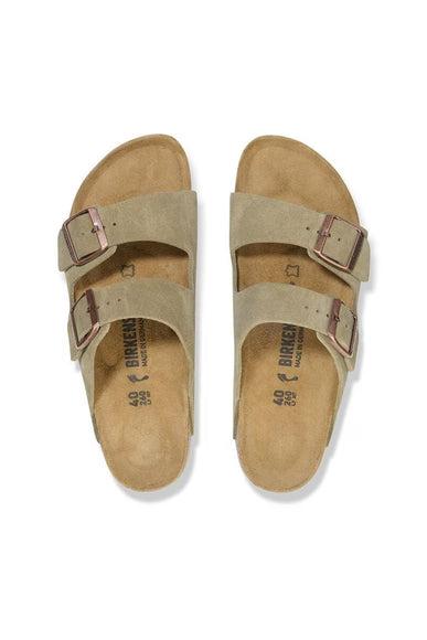 Birkenstock Arizona Suede Sandals in Taupe