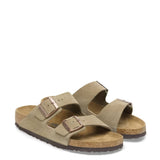 Birkenstock Arizona Suede Sandals in Taupe