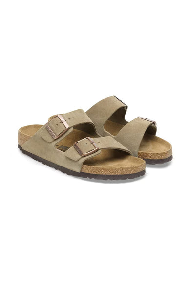 Birkenstock Arizona Suede Sandals in Taupe