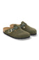 Birkenstock Boston Braided Suede Leather Clogs for Women in Thyme