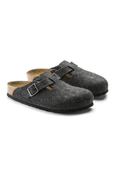 Birkenstock Boston Wool Clogs for Women in Black