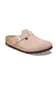 Birkenstock Boston Suede Clogs for Women in Rose