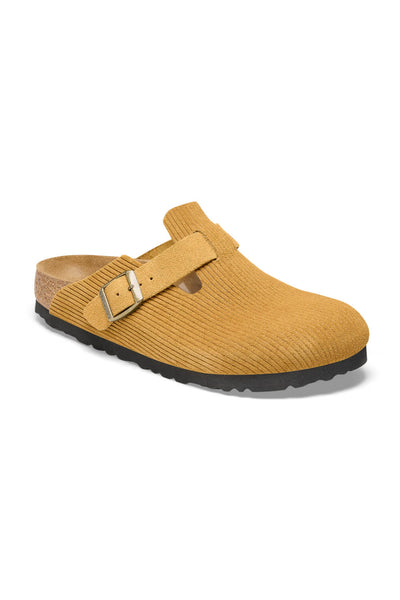 Birkenstock Boston Corduroy Suede Clogs for Women in Brown