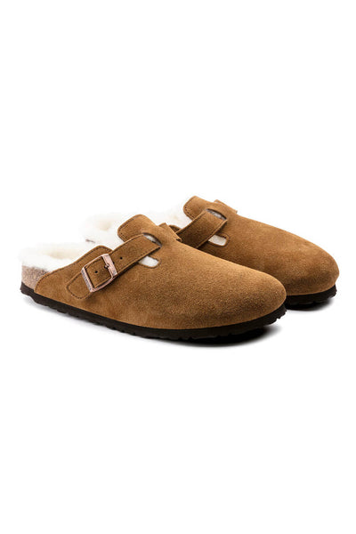 Birkenstock Boston Shearling Clogs for Men in Mink