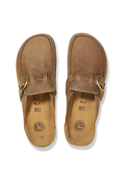 Birkenstock Buckley Oiled Leather Mules for Women in Cognac