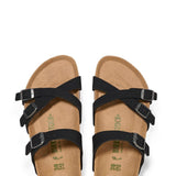 Birkenstock Birkibuc Franca Vegan Sandals for Women in Black