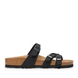 Birkenstock Birkibuc Franca Vegan Sandals for Women in Black
