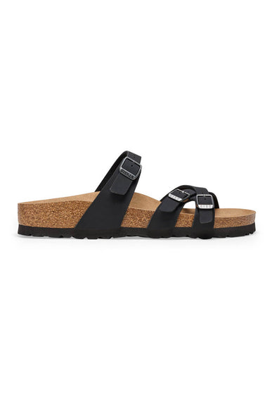 Birkenstock Birkibuc Franca Vegan Sandals for Women in Black