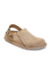 Birkenstock Lutry Premium Suede Leather Clogs for Women in Grey Taupe