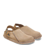 Birkenstock Lutry Premium Suede Leather Clogs for Women in Grey Taupe | 1025297