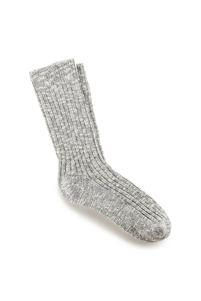 Birkenstock Cotton Slub Crew Socks for Women in Grey