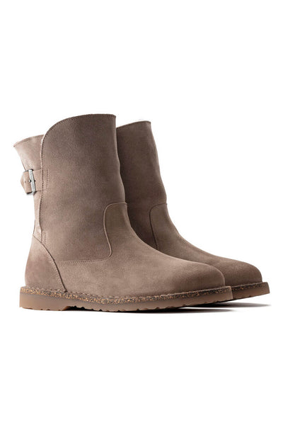 Birkenstock Uppsala Shearling Booties for Women in Grey Taupe