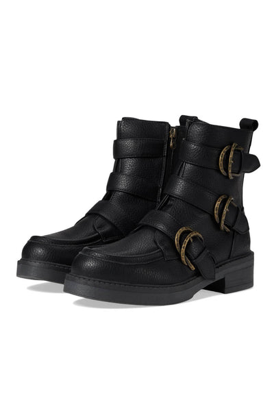 Blowfish Malibu Shoes Vigor Buckle Booties for Women in Black
