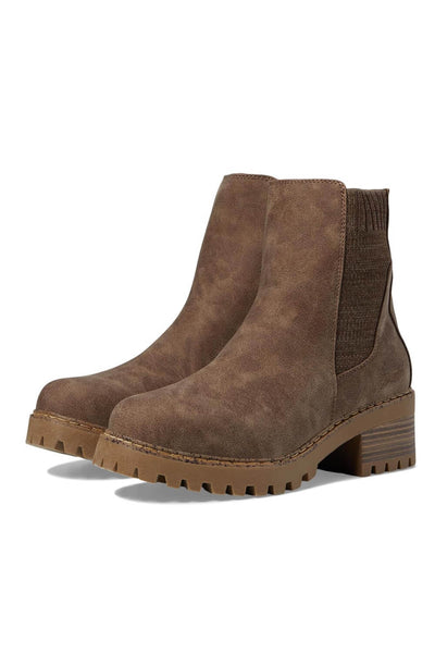 Blowfish Malibu Shoes Levorah Lug Booties for Women in Taupe