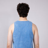 Bondi Beach Mineral Wash Tank Top for Men in Light Blue