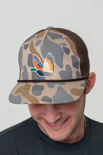 Burlebo Retro Duck Hat for Men in Camo