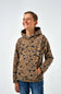 Burlebo Youth Camo Fleece Hoodie for Boys in Brown