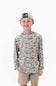 Burlebo Youth Performance Hoodie for Boys in Grey Camo