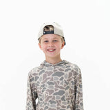 Burlebo Youth Performance Hoodie for Boys in Grey Camo