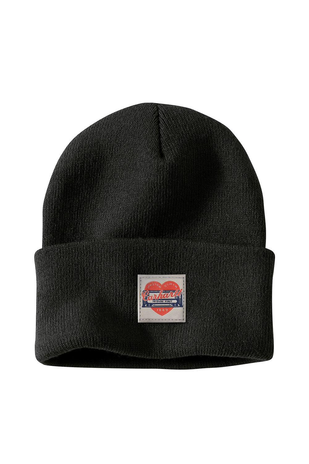 Carhartt Knit Heart Patch Beanie for Women in Black | 107409-NO4