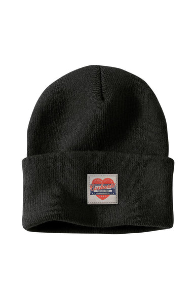 Carhartt Knit Heart Patch Beanie for Women in Black