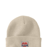 Carhartt Knit Heart Patch Beanie for Women in Oat Milk