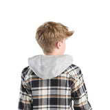 Carhartt Youth Hooded Flannel Shirt for Boys in Black