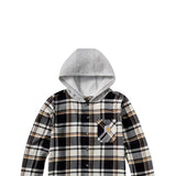 Carhartt Youth Hooded Flannel Shirt for Boys in Black