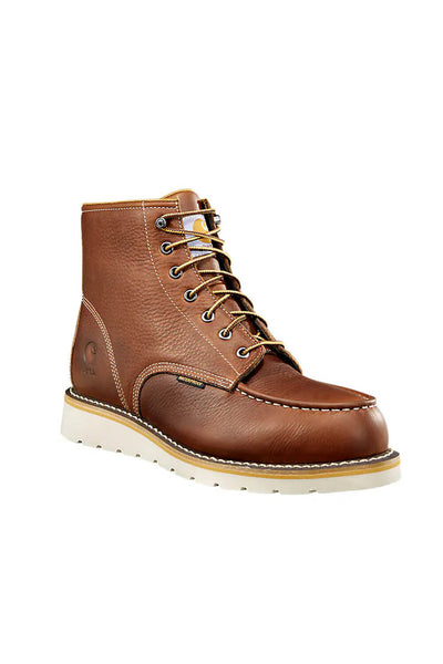 Carhartt Waterproof 6-Inch Wedge Boots for Men in Red Brown