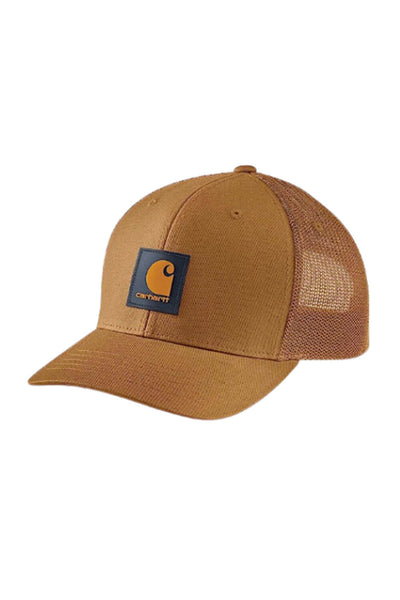 Carhartt Rugged Flex Logo Patch Trucker Hat for Men in Brown