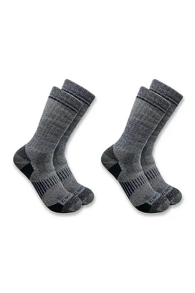 Carhartt Midweight Wool Blend 2 Pack Boot Socks for Men in Navy