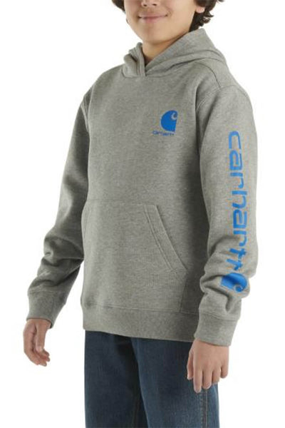 Carhartt Youth Graphic Hoodie for Boys in Grey