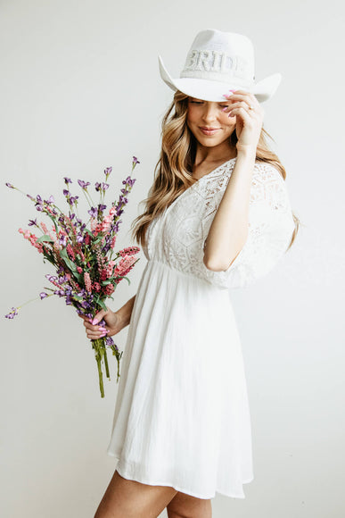 C.C. Bride Cowgirl Hat for Women in White