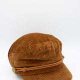 C.C. Newsboy Corduroy Cap for Women in Brown