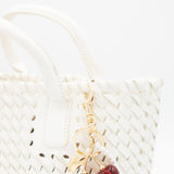 Cherry Pearl Purse Charm in Gold