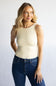 Be Cool Seamless Double Layer Knit Tank Top for Women in Butter