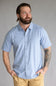 Weatherproof Vintage Neat Coat Knit Button Up Shirt for Men in Infinity Blue