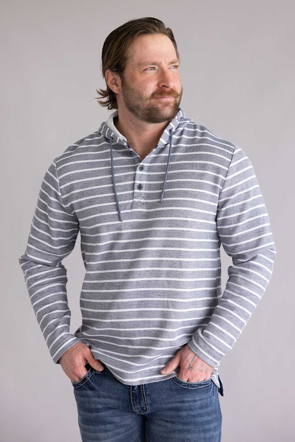 Weatherproof Vintage Summer Hoodie for Men in Maritime Blue at Glik's , M
