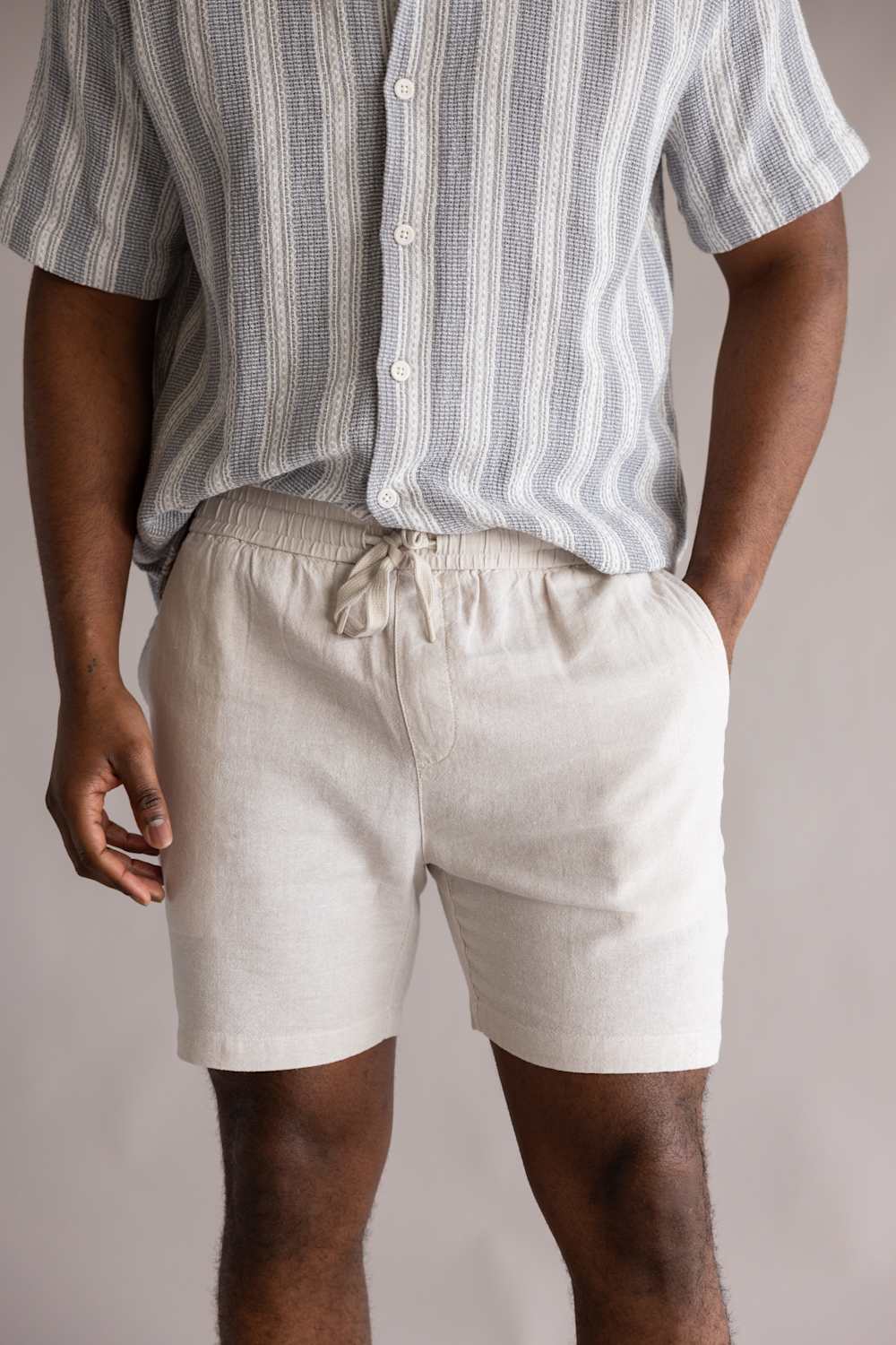 Vintage Summer Linen Shorts for Men in Sand | V63902 SAND – Glik's